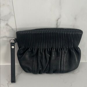 Bodhi Elegant Black Leather Clutch